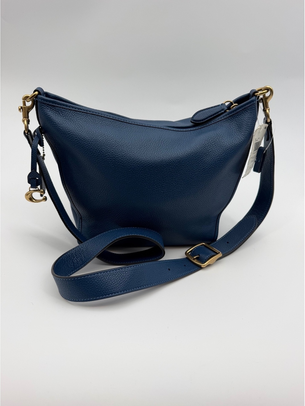 Coach blue leather shoulder bag